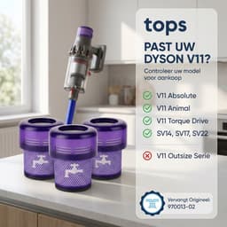 Tops filterset voor Dyson V11 – Geschikt voor alle V11 modellen (SV14 / SV15 / SV17 / SV28) – Wasbaar & Herbruikbaar – 3 stuks — thumbnail 2