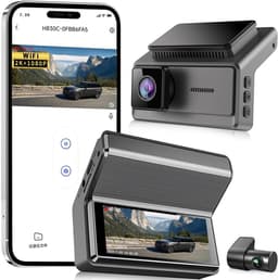 3,75 inch dashcam met dubbele opname, wifi, 2K + 1080p HD-video en bewegingsdetectie voor montage op de voorruit — thumbnail 4