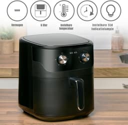 Zyrex® Airfryer xl - Airfryer xxl - Heteluchtfriteuse - Zwart- 39cm x 29cm x 34cm — thumbnail 4