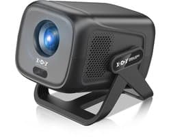XGODY 2025 Model - 1080P Native & Autofocus Mini Beamer | Slimme Draagbare Projector met Ingebouwde Apps, 150" Beeld & 1920x720 Scherp | 15.000:1 Contrast | Perfect voor Thuisbioscoop & Gaming