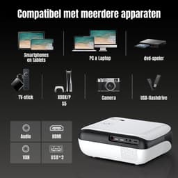 Core® Mini beamers - Projector - Mini beamer - Wit/Black -‎ 21cm x 18cm x 10cm — thumbnail 5