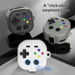 XDcase - hoesje geschikt voor Samsung Galaxy Buds4 / 4 pro soft case cover - zwart - TPU hoesje Beschermhoes - Samsung Galaxy Buds 4 / 4 Pro Cover - Buds4 hoesje - Retro Game Console Design — thumbnail 5
