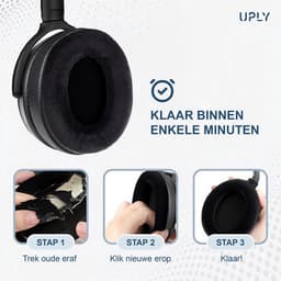 Set Oorkussens voor Sennheiser Koptelefoon - HD515 Oorkussen - HD515/HD555/HD595/HD518 - Fleece met schuimvulling — thumbnail 4
