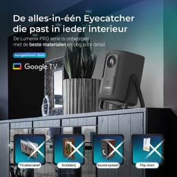 Lumenix® AIR – Google TV – Chromecast ingebouwd – Thuisbioscoop met Netflix – 500 ANSI – Full HD 1080p (4K ondersteund) – WiFi 6 & Bluetooth 5.2 – Autofocus & Auto Keystone – Home Cinema Projector — thumbnail 5