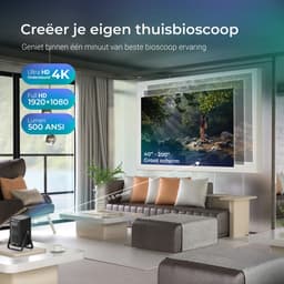 Lumenix® AIR – Google TV – Chromecast ingebouwd – Thuisbioscoop met Netflix – 500 ANSI – Full HD 1080p (4K ondersteund) – WiFi 6 & Bluetooth 5.2 – Autofocus & Auto Keystone – Home Cinema Projector — thumbnail 4