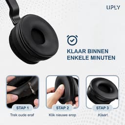 Set Oorkussens voor Jabra Koptelefoon - Engage 65 Oorkussen - Engage 65/75/55 - Kunstleer met traagschuim — thumbnail 4