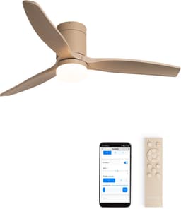 CREATE - Stille 40W plafondventilator met technische ABS bladen in verschillende maten - S - Met licht - WIFI - WIND CALM — thumbnail 1