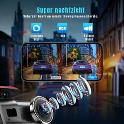 DnA® Dashcam - Dashcam Voor Auto - Dashcams - Dashcam Voor Auto Voor en Achter - Dashcam Draadloos - Zwart - ‎ 4cm x 10cm x 5cm — thumbnail 2