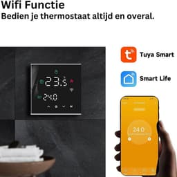 NBAP® Thermostaat voor cv - Draadloos met Wifi - Met App - Zwart — thumbnail 4