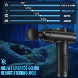 SCH® Massage Gun Professioneel - Massage Gun - Zwart - 28cm x 24cm x 7cm — thumbnail 5