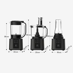 Klarstein Keukenmachine Verosteel met mixer – 1200 W multifunctionele keukenmachine, 2-liter kom, 1,75-liter mixer, 10 snelheden, 6 programma's, sapcentrifuge & vleesmolen - 2L - voor Keuken - Knetmaschine - Rührmaschine - Roermachine — thumbnail 2