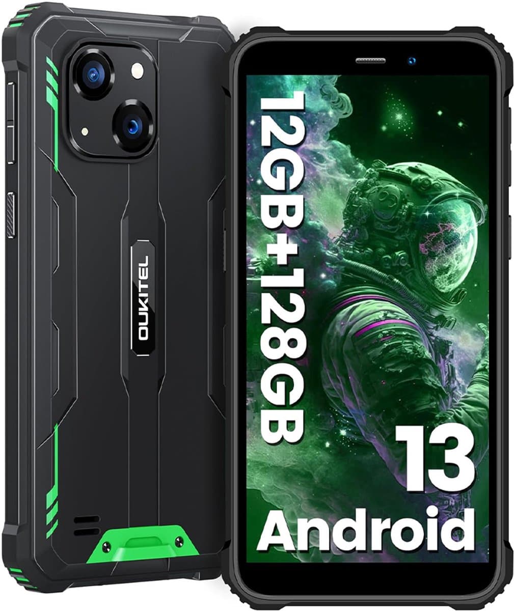 OUKITEL WP32 Rugged Smartphone - IP68/IP69K Outdoor Telefoon - Dual SIM 4G - 12GB RAM - 128GB ROM - 6300 mAh - 5,93 inch - GPS, NFC, OTG - Groen — afbeelding 1