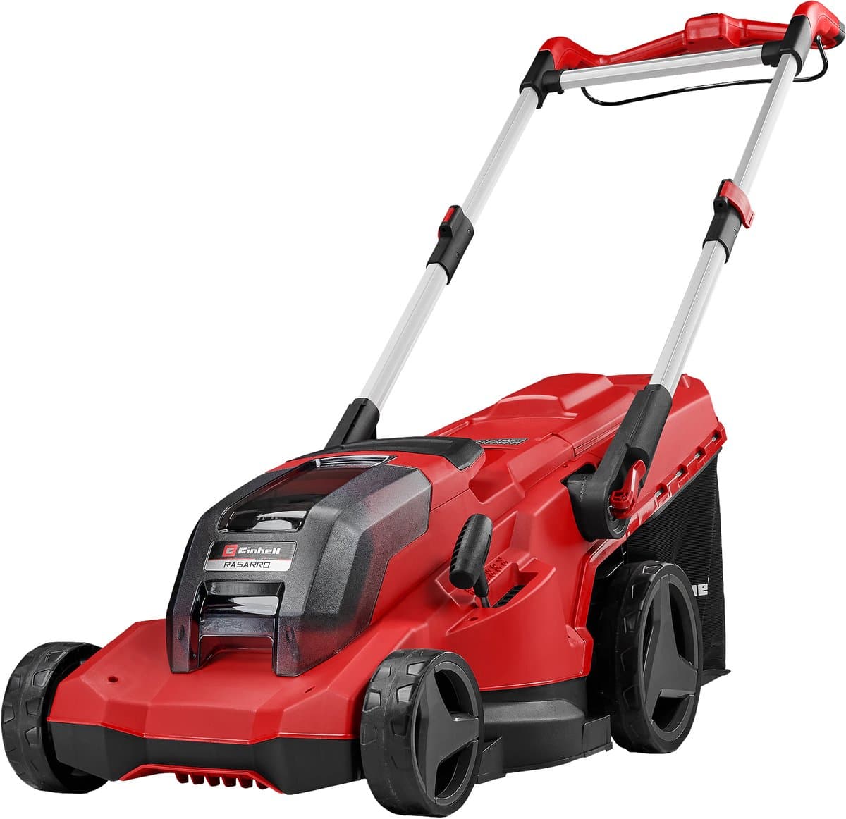 Einhell Professional Accu Grasmaaier RASARRO 36/42 Li Kit - Power X-Change - 36 V/Li-ion - Maaibreedte 42 cm - Aanbevolen gazonoppervlakte: tot 725 m² - 50 L opvangbak - Maaihoogte: 25-75 mm - Mulching functie - incl. 2x 5.2Ah + 1x DUO-lader — afbeelding 1
