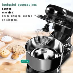 RONN® Mixer met mengkom - Mixer - Mixer met mengkom keukenmachine - Zwart -‎39cm x 24cm x 32cm — thumbnail 4