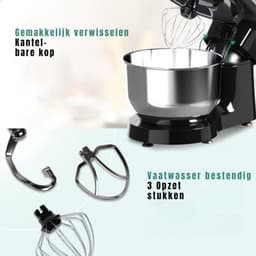 RONN® Mixer met mengkom - Mixer - Mixer met mengkom keukenmachine - Zwart -‎39cm x 24cm x 32cm — thumbnail 5