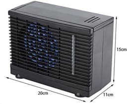 RONN® Mobiele Airco Zonder Afvoer - Luchtkoeler - Aircooler - Zwart - 20cm x 11cm x 15cm — thumbnail 3