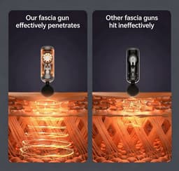 Slimme Fascia Massage Gun - 6 Snelheden & 8 Opzetstukken - Professionele Spierhersteltriller voor Thuis & Sport - Inclusief Opbergtas (Grijs) — thumbnail 3