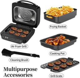 Seth Select Elektrische heteluchtfriteusegrill, Grill, Hetelucht Friteuse, Airfryer, 8-in-1 met een capaciteit van 6 liter, Aanraakbediening — thumbnail 4