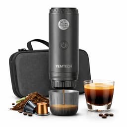 Yemtech® Draagbare Elektrische Espressomachine - Draagbare Espresso machine - Ruim 100 ml - Mini Reis Espressomachine - Mini Koffiemachine – Oplaadbaar 7800mAh – Voor Camping, Auto & Reizen — thumbnail 1