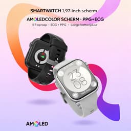 Evy24 Smartwatch AMOLED L2 - Sporthorloge Dames en Heren - 1.97 Inch Smartwatch - Bluetooth Bellen - ECG - Hartslagmeter - SpO2 Meter - 110+ Sportmodi - 5ATM Waterdicht - Android & iPhone — thumbnail 3