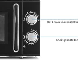Magnetron Oven - Keukenapparaat - Snel Opwarmen - Ontdooifunctie - 17 Liter - Zwart — thumbnail 5
