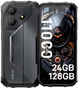 OSCAL MARINE 2 Robuuste Smartphone - Gemini AI - 24GB RAM+128GB ROM - 11000mAh Robuuste Telefoon - 6,56 Inch - IP68 IP69K - Dual SIM 4G - Android 15 - BT5.2 - NFC GPS - Zwart — thumbnail 1