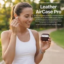 DECODED Leren Hoesje voor AirPods Pro 3 - Airpods Pro 3 Case - Premium ECCO-leer - Geschikt voor Magsafe - Draadloos Oplaadbaar - Indicatie Lampje - Krasbestendig - Bruin — thumbnail 4