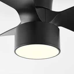 LumenXL - Compacte zwarte plafondventilator incl. LED en afstandsbediening - Vejas — thumbnail 3