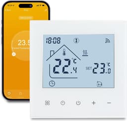 Slimme Wifi Thermostaat voor Elektrische Vloerverwarming met Touchscreen en App Bediening — thumbnail 1