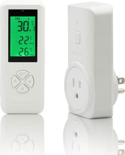 Draadloos Temperatuur Gestuurd Stopcontact met Afstandsbediening voor Verwarming en Koeling — thumbnail 1