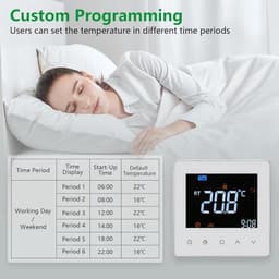 Digitale Programmeerbare Thermostaat voor Vloerverwarming en Warmwatersystemen met Kleurendisplay — thumbnail 4