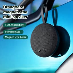 Mini Bluetooth Speaker Draadloos – Portable Waterproof IPX5 Speaker – 6W Stereo Geluid – Bluetooth 5.3 – Magnetische Muziek Box – TF Kaart MP3 – Compacte Speaker voor Smartphone, Laptop en Tablet-Zwart — thumbnail 1