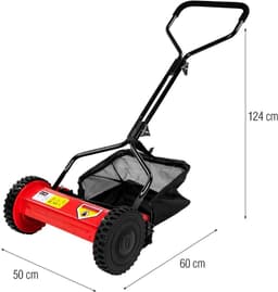 Core® Grasmaaier handmatige – Grastrimmer Opvouwbaar – Handmaaier - Zwart/Rood - 60cm x 50cm x 124cm — thumbnail 2