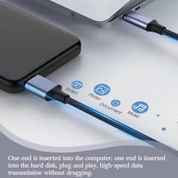 USB-C naar Micro-B Kabel voor Externe Harde Schijf SSD Opladen - 5 Gbps Snelheid - 0.5 Meter — thumbnail 2