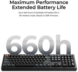 Keychron V6 Ultra - Mechanisch Toetsenbord - Draadloos - US Qwerty - 100% - Bruine Switch - Zwart — thumbnail 4