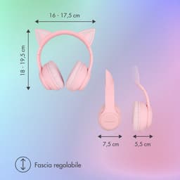 imoshion Kinder Koptelefoon Kattenoortjes - Bluetooth en Decibelbegrenzer - Draadloze Koptelefoon Kinderen — thumbnail 5