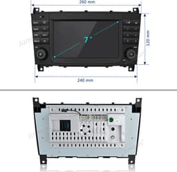 Junsun Andriod 15 Autoradio - Geschikt voor Mercedes-Benz C/CLK/CLC Klasse W203 W209 accessoires - Draadloze CarPlay & Andriod Auto, DAB+, GPS-Navigatiesystem, Bluetooth, WIFI, 7-inch Touchscreen, 2GB+32GB, DSP, Quad-core processor — thumbnail 2