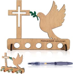 Houten Verjaardagsgeld Cadeau voor Doopfeesten - Creatieve Decoratie Vrienden en Familie — thumbnail 1