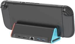 DrPhone GameBridge - Docking Station - USB-C PD - 4K HDMI 60Hz - Gigabit LAN - 2x USB 3.0 - Compatibel met Nintendo Switch 2 - Zwart — thumbnail 5