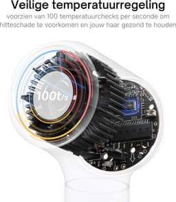LAIFEN Neo - Haardroger met ionische technologie - 3 warmtestanden - 3 opzetstukken Föhn Shadow Black — thumbnail 4