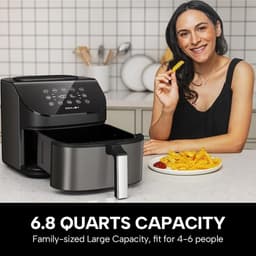 Grote Airfryer 6.8L met 10-in-1 Functies: Frituren, Braden, Bakken & Meer — thumbnail 4