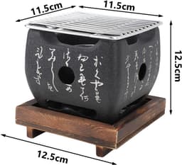 Klein Multifunctioneel Snel Opwarmend Mini Draagbaar Barbecue Stof Hibachi Grill Voor Buiten Kamperen — thumbnail 3