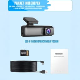 Florixa® Dashcam voor Auto Voor en Achter - Dashcam - Zwart/Grijs - 14cm x 6cm x 13cm — thumbnail 2
