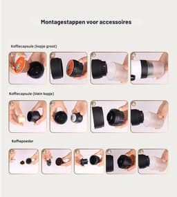 Florixa® Draagbare Koffiemachine - Blender To Go - Draagbare Blender - Zwart - 9cm × 9cm × 27cm — thumbnail 5