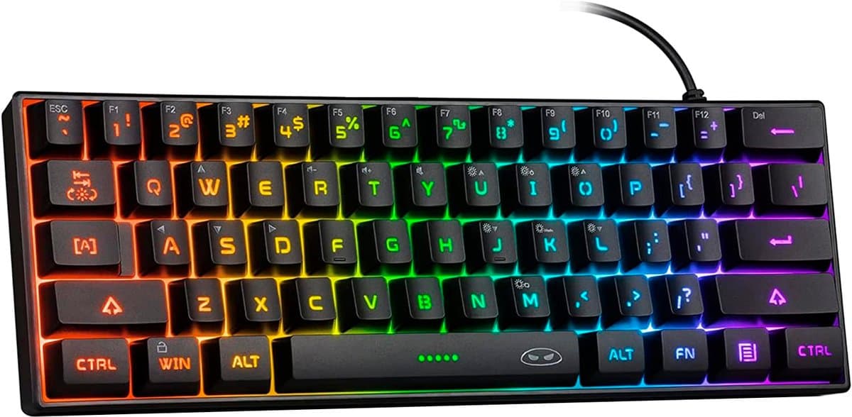 MageGee TS91 - Gaming Toetsenbord - Gaming - RGB Keyboard - 60% Keyboard - TKL - Ergonomisch - Zwart — afbeelding 1