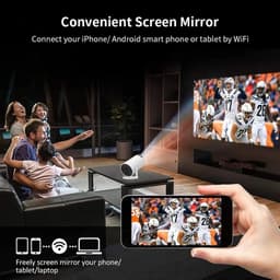 4K Ultra HD LED Smart Android 11 Multimedia projector beamer. met WIFI en Bluetooth. Freestyle design. LET OP: MIKANRO levert de originele Freestyle beamer met ingebouwde Android. Als enigste onafhankelijk functioneren en heeft dus geen mobiel nodig — thumbnail 4