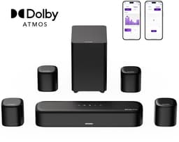 ULTIMEA 7.1 Soundbar met Dolby Atmos – Inclusief Subwoofer en 4 Surround Speakers – Home Cinema Systeem voor TV - Zwart — thumbnail 1
