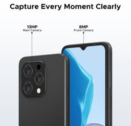 DOOGEE N55 - Smartphone - 16 GB RAM + 128 GB ROM（2TB/TF） - 6.56 inch + 90Hz IPS - 4G Dual SIM - 5150mAh - Android 15 - 5G WiFi - Face ID - GPS - Widevine L1 - Zwart — thumbnail 5