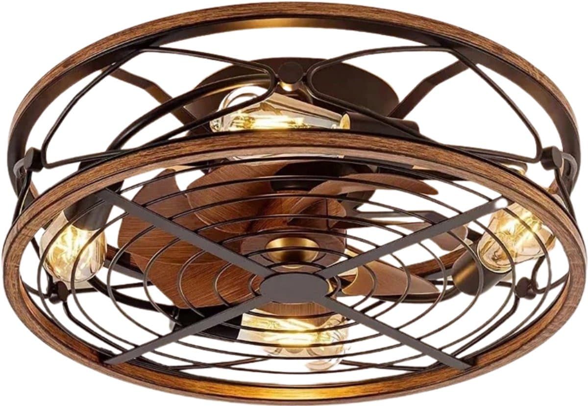 Nivard Plafondventilator - Met Verlichting - Plafond Ventilator - Met Lamp - Plafonniere Met Ventilator - Met Licht — afbeelding 1