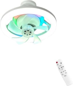 Bovista Plafondventilator - Met Verlichting - Plafond Ventilator - Met Lamp - Plafonniere Met Ventilator - Met Licht — thumbnail 1